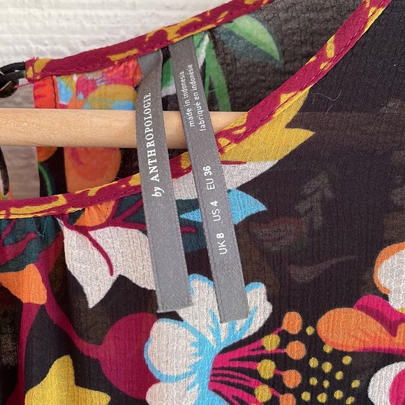 Anthropologie Floral Maxi Dress - Black and Red - Picture 2 of 12